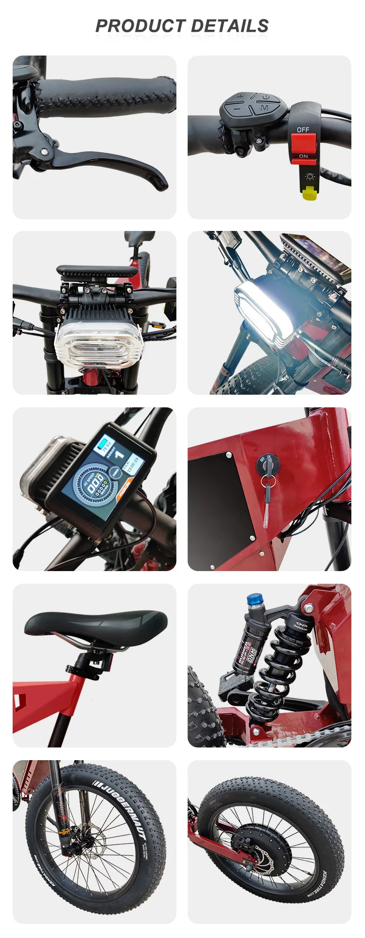 Electric Bicycle Powerful 72V (41.6AH)