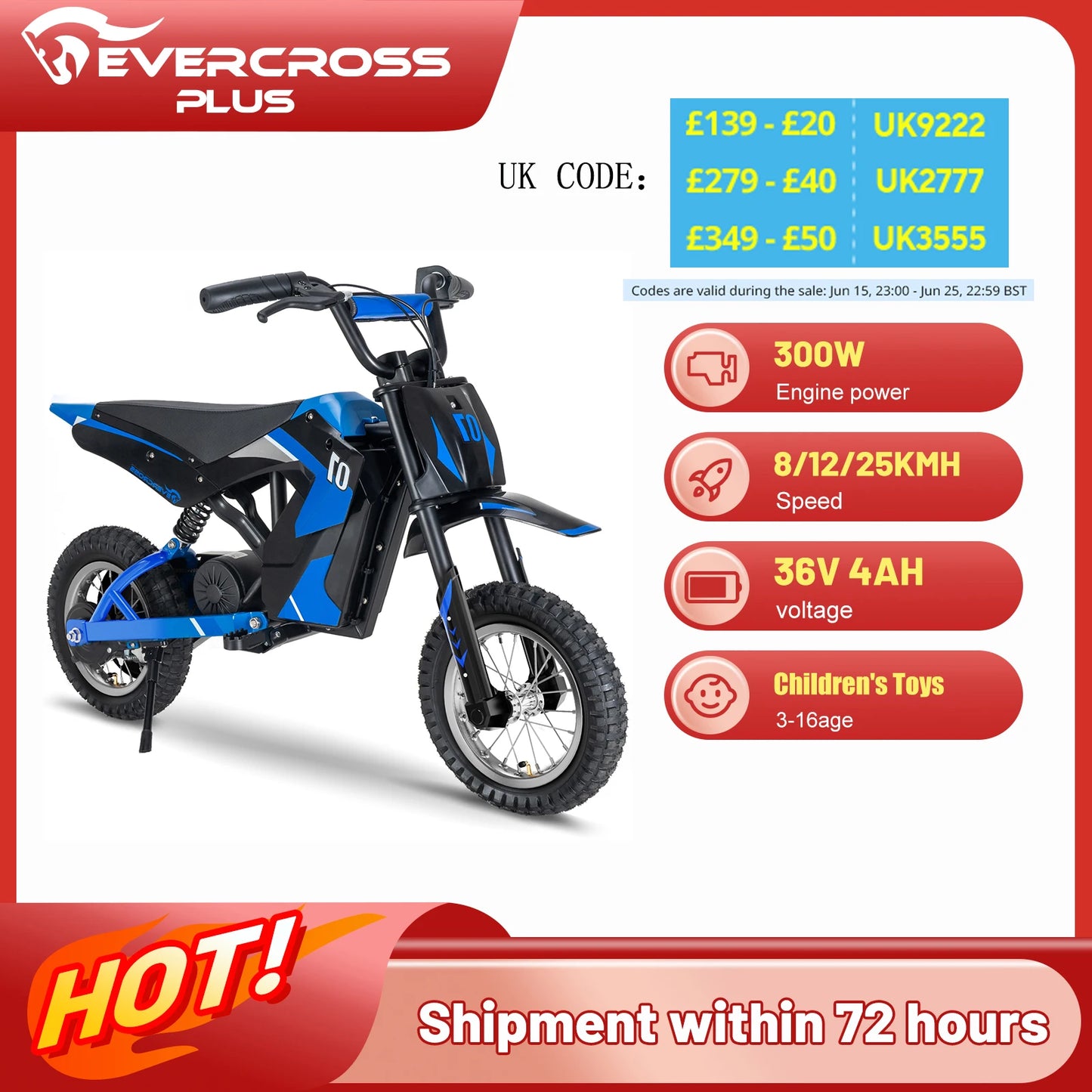 EVERCROSS PLUS Electric (Bike for Kids)
